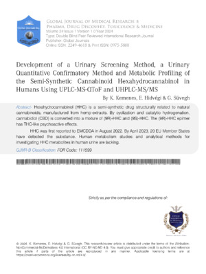 Urinary diagnostic method for metabolite profiling in humans using UPLC-MS/MS.