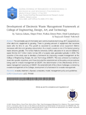 An academic research paper on sustainable waste management strategies in engineering colleges.