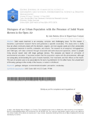 Urban Population Solid Waste Management and Urban Development.
