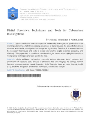 Investigate cybercrime with digital forensics techniques and tools for cyber investigations.