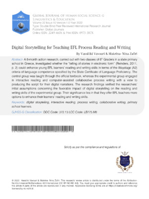 Enhanced ESL reading and writing skills through digital storytelling techniques in language learning.