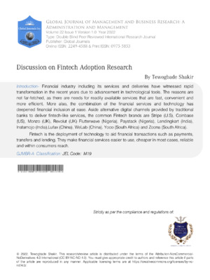 Fintech adoption and its impact on financial services innovation and consumer behavior in the digital economy.