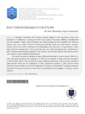 Early Childhood Educationiology.
