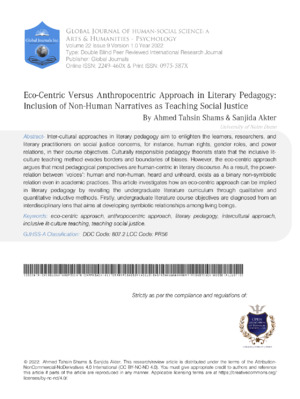 Analyzes eco-centric and anthropocentric pedagogies in social science, highlighting their impacts on social justice and environmental awareness.