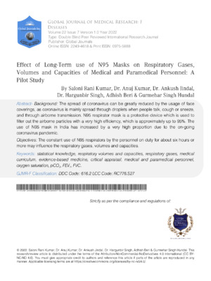 An in-depth pilot study on respiratory mask effectiveness and capacity for medical personnel.