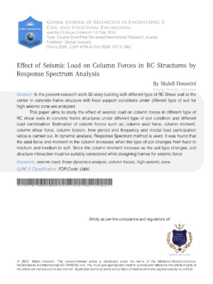 A detailed study on how seismic loads impact reinforced concrete structures using spectrum analysis techniques.