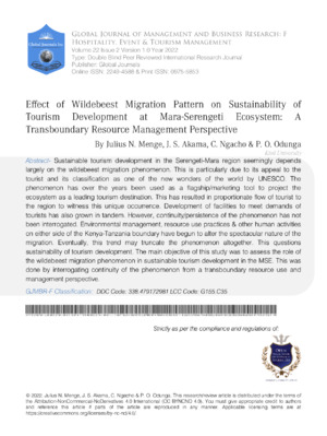 High-quality SEO keywords for tourism and sustainability research.