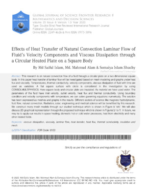 High heat transfer efficiency in natural convection studies.