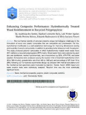 Hydrothermally reinforced wood.