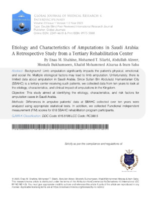 Respiratory disease study in Saudi Arabia analyzing etiology, characteristics, and rehabilitation from a tertiary center.