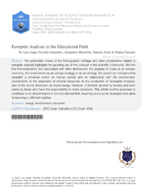 Analyzing the role of exergentic analysis for educational field research.