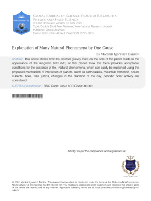 Detailed analysis of natural phenomena and their role in Earth's magnetic field for academic research.