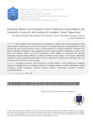A scholarly article on research strategies and knowledge production in social sciences at global journals.