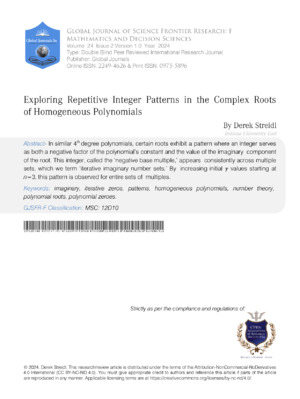 A detailed analysis of repeating integer patterns in complex roots of homogeneous polynomials.