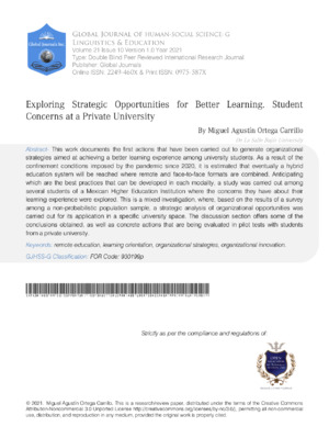 Exploring strategies for student success at private universities.