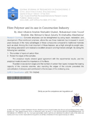 Fiber polymer in construction industry.