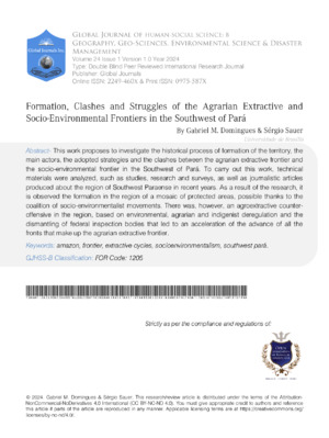 Detailed view of research on formation clashes in agroforestry and socio-environmental issues in the South of Parak.