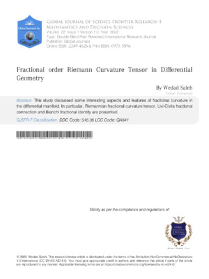 Detailed image of fractional Riemann curvature tensor applied in differential geometry.