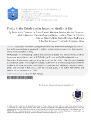 Elderly Life and Quality of Life.