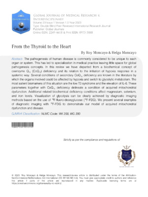 Thyroid to Heart research study focusing on human pathologies, including cardiovascular health and endocrine system impacts.