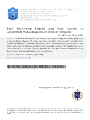 Fuzzy neural network for medical diagnosis in AI research.