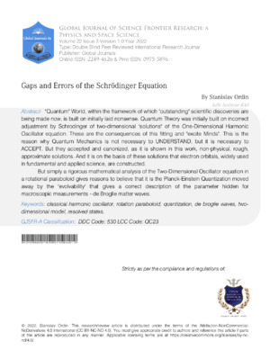 Alt: Scholarly article on quantum mechanics focusing on Schrödinger equation errors.