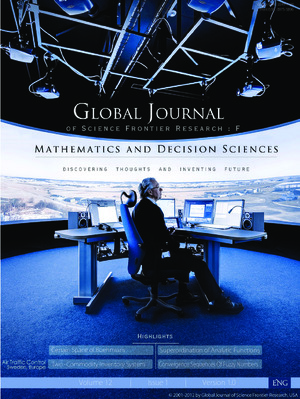 GJSFR Volume 12 Issue F1