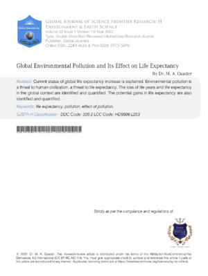 High-quality research on how environmental factors affect life expectancy and pollution levels globally.