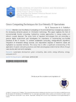 Green IT, eco-friendly data centers, sustainable digital technologies for energy efficiency.