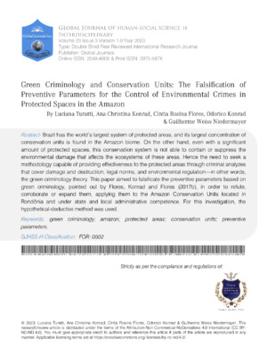 Enhancing environmental crime prevention through criminology and conservation units.