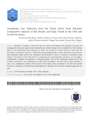 Greenhouse Gas Emissions Impact.