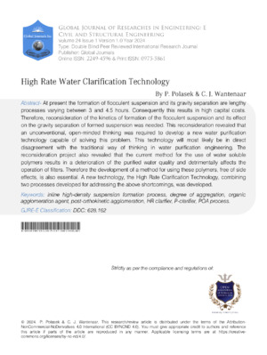 Efficient water treatment using high rate clarification technology for sustainable wastewater management.