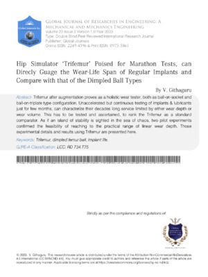 Advanced research on hip simulators for marathon test accuracy.