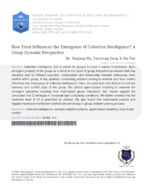 High-quality research on trust and AI cooperation.