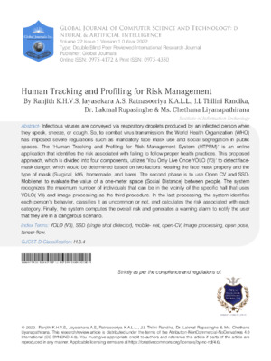 Advanced human tracking for AI research applications and cybersecurity.