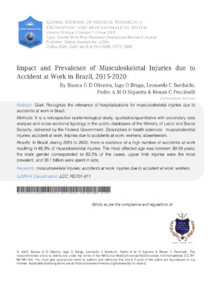 High prevalence of musculoskeletal injuries among healthcare workers in Brazil. This study highlights accident causes and prevention.