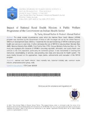 Impact of national health programs on social and economic outcomes.