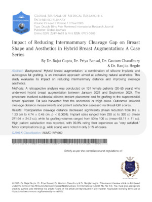 A detailed study on breast shape and aesthetics post-surgery in hybrid breast augmentation.