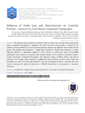 Alt text: Detailed study on tooth loss and malocclusion effects on condylar position with clinical implications.
