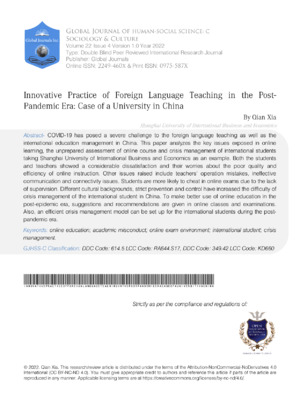 Foreign language teaching post-pandemic China innovation.