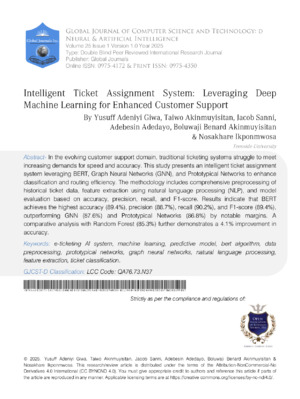 Smart ticketing system for enhanced customer support.
