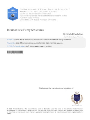Fuzzy structures in research, highlighting intuitionistic fuzzy structures in science and mathematics.