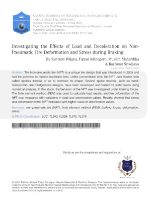 Analyzing effects of load and speed on tire deformation and stress during braking and cornering.