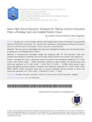 Reliable, comprehensive academic research on education policies and strategies in Ghana.