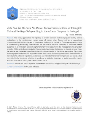 An instrumental case of intangible cultural heritage in Portugal, focusing on African diaspora traditions.