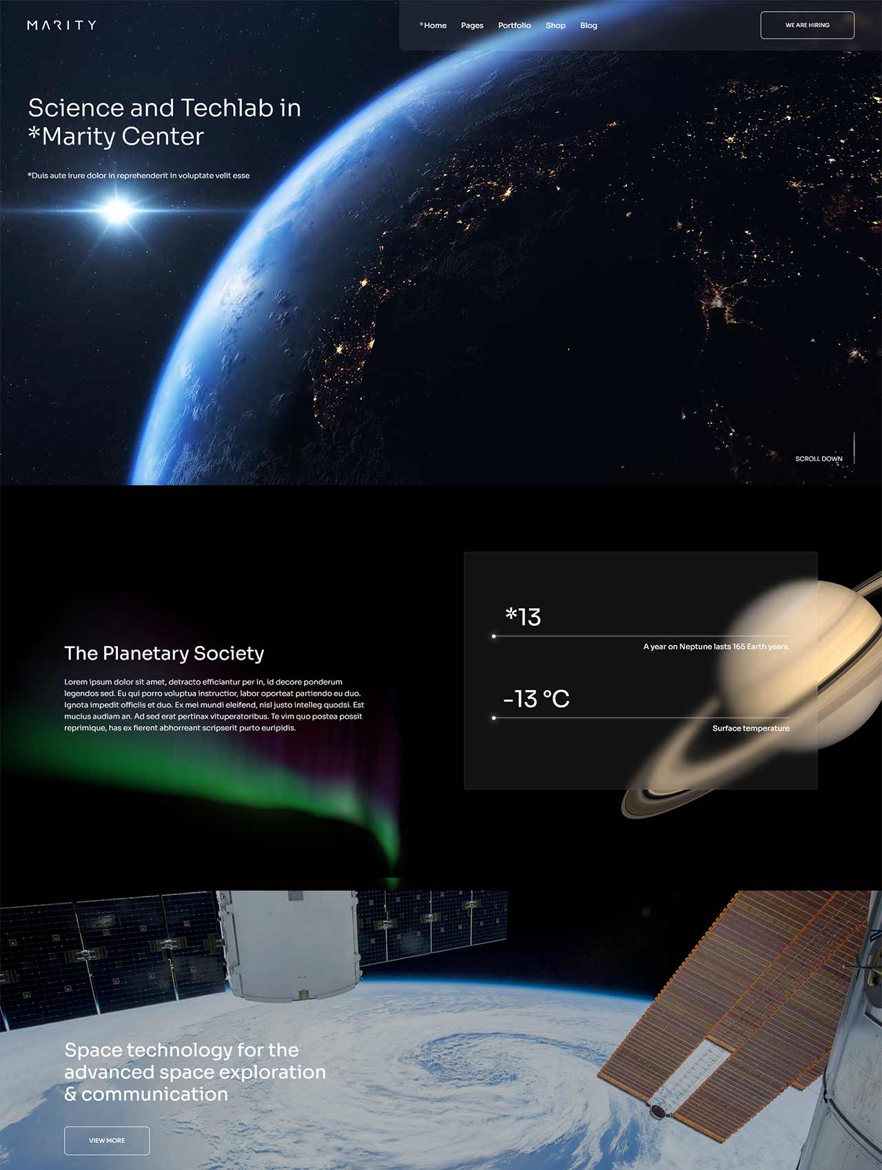 Earth from space showing planet's curvature and city lights.
