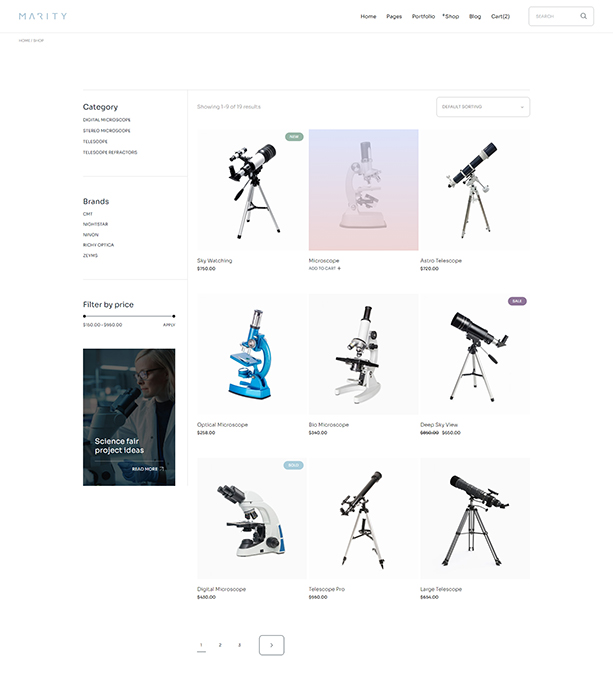 High-quality telescopes for research and education.