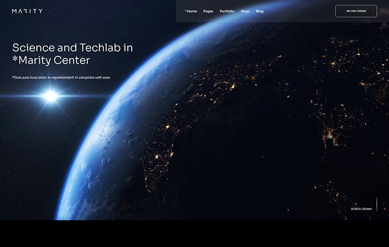 High-resolution image of Earth from space showcasing science and tech advancements at Marity Center.