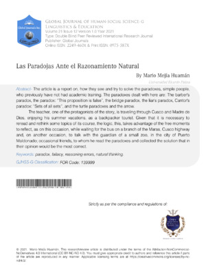 Exploring natural paradoxes linked to human thought and reasoning processes.