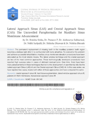 An in-depth look at lateral approach techniques for maxillary sinus membrane.